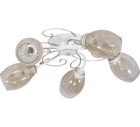 Светильник потолочный ЭЛЕТЕХ "Сюита" 151 белый муар золото (Плафон 8264) НПБ 01-5x60-115 Е14 _ИМ_  1005405442