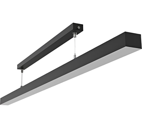 Светодиодный светильник подвесной VARTON Qubo-line 1010x50x40 мм 20 Вт 4000 К с рассеивателем опал аварийный автономный постоянного действия RAL9005 черный муар V1-R0-90235-30A00-4002040 1