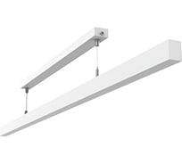 Светодиодный светильник подвесной VARTON Qubo-line 1010x30x40 мм 30 Вт 3000 К с рассеивателем опал аварийный автономный постоянного действия RAL9003 белый муар V1-R0-00125-30A00-4003030