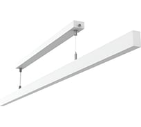 Светодиодный светильник подвесной VARTON Qubo-line 1010x20x40 мм 30 Вт 3000 К с рассеивателем опал аварийный автономный постоянного действия RAL9003 белый муар V1-R0-00225-30A00-4003030