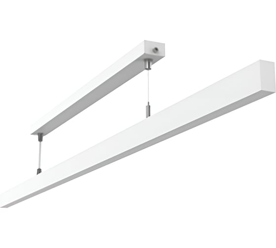 Светодиодный светильник подвесной VARTON Qubo-line 1010x20x40 мм 30 Вт 3000 К с рассеивателем опал аварийный автономный постоянного действия RAL9003 белый муар V1-R0-00225-30A00-4003030 1