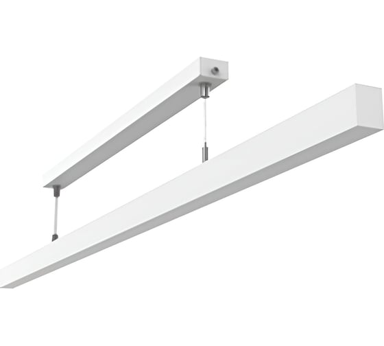 Светодиодный светильник подвесной VARTON Qubo-line 1010x30x40 мм 20 Вт 4000 К с рассеивателем опал аварийный автономный постоянного действия RAL9003 белый муар V1-R0-00125-30A00-4002040 1