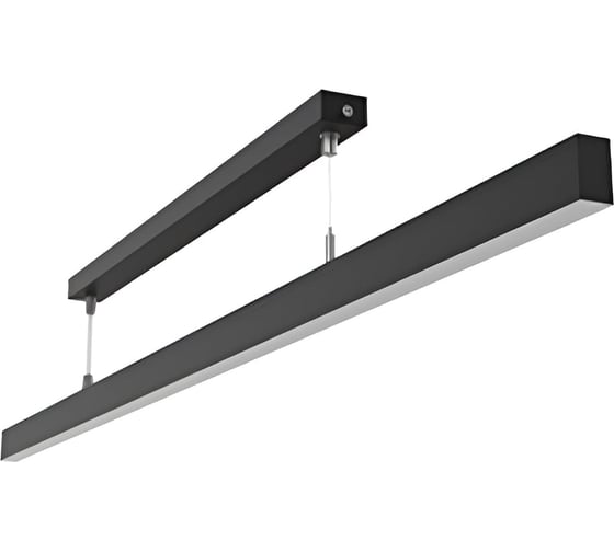 Светодиодный светильник подвесной VARTON Qubo-line 1010x20x40 мм 30 Вт 3000 К с рассеивателем опал аварийный автономный постоянного действия RAL9005 черный муар V1-R0-90225-30A00-4003030 1