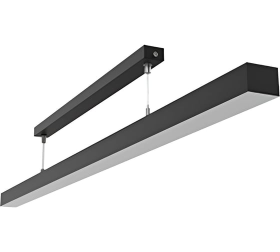 Светодиодный светильник подвесной VARTON Qubo-line 1260x50x40 мм 25 Вт 4000 К с рассеивателем опал аварийный автономный постоянного действия RAL9005 черный муар V1-R0-90236-30A00-4002540 1