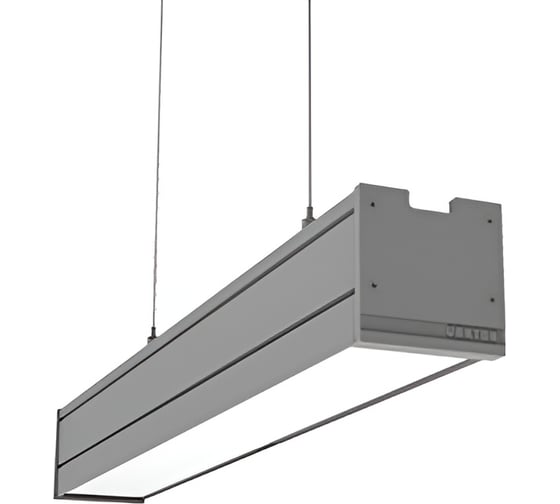Светодиодный светильник VARTON Mercury Pro подвесной 18 Вт 3000 К 514x65x65 мм IP54 RAL7045 серый муар с рассеивателем опал, с декоративным проводом 2 м и комплектом подвесов 2 м аварийный автономный постоянного действия V1-R0-70256-30A00-5401830 1