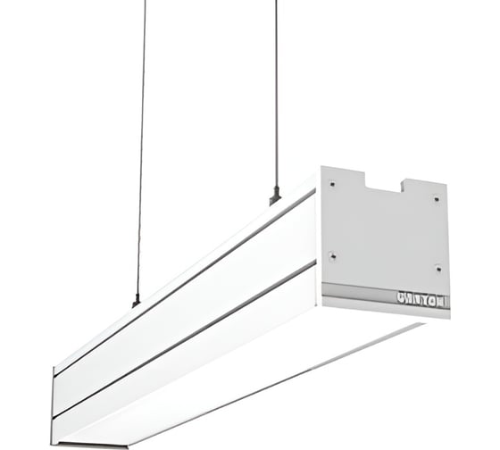 Светодиодный светильник VARTON Mercury Pro подвесной 26 Вт 3000 К 514x65x65 мм IP54 RAL9003 белый муар с рассеивателем опал, с декоративным проводом 2 м и комплектом подвесов 2 м аварийный автономный постоянного действия V1-R0-00256-30A00-5402630 1