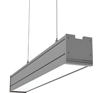 Светодиодный светильник VARTON Mercury Pro подвесной 18 Вт 4000 К 514x65x65 мм IP54 RAL7045 серый муар с рассеивателем опал, с декоративным проводом 2 м и комплектом подвесов 2 м аварийный автономный постоянного действия V1-R0-70256-30A00-5401840