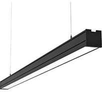 Светодиодный светильник VARTON Mercury Pro подвесной 48 Вт 4000 К 1010x65x65 мм IP54 RAL9005 черный муар с рассеивателем опал, с декоративным проводом 2 м и комплектом подвесов 2 м аварийный автономный постоянного действия V1-R0-90257-30A00-5404840