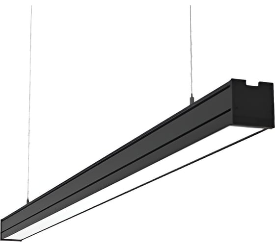 Светодиодный светильник VARTON Mercury Pro накладной 48 Вт 3000 К 1010x65x65 мм IP54 RAL9005 черный муар с рассеивателем опал аварийный автономный постоянного действия V1-R0-90257-20A00-5404830 1