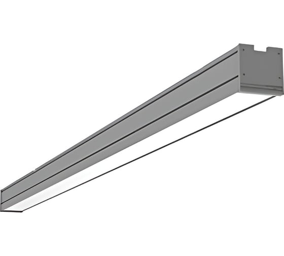 Светодиодный светильник VARTON Mercury Pro накладной 73 Вт 3000 К 1507x65x65 мм IP54 RAL7045 серый муар с рассеивателем опал аварийный автономный постоянного действия V1-R0-70258-20A00-5407330 1