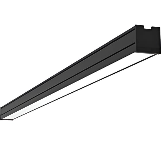 Светодиодный светильник VARTON Mercury Pro накладной 73 Вт 4000 К 1507x65x65 мм IP54 RAL9005 черный муар с рассеивателем опал аварийный автономный постоянного действия V1-R0-90258-20A00-5407340 1