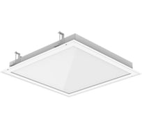 Светодиодный светильник VARTON медицинский встраиваемый C070/K 38 Вт CRI90 4000 K 600x600x100 мм IP65 с защитным силикатным стеклом для установки в сэндвич-панели аварийный автономный постоянного действия V1-C0-00516-11GA6-6503840