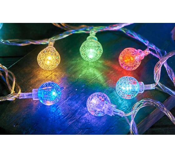 Гирлянда праздничная светодиодная Фарлайт Шар 4,5 м USB 30 LED многоцвет IP20 FAR002388 1