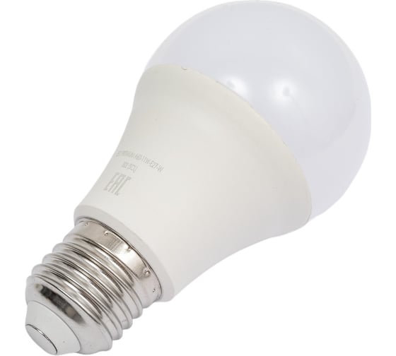 Светодиодная лампа Включай 11W E27 A60 4000K 220V пластик LED PREMIUM А60-11W-E27-W ЛОН 1007803