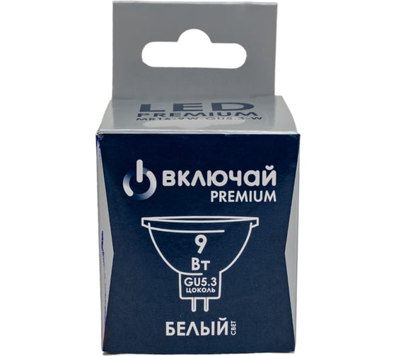 Светодиодная лампа Включай 9W GU5.3 MR16 4000K LED PREMIUM MR16-9W-GU5.3-W 1007818