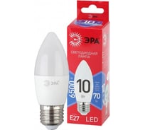 Набор 10 штук лампочки ЭРА RED LINE LED B3510W865E27 R светодиодные (EC) Е14 / E14 10Вт свеча холодн Б0056237