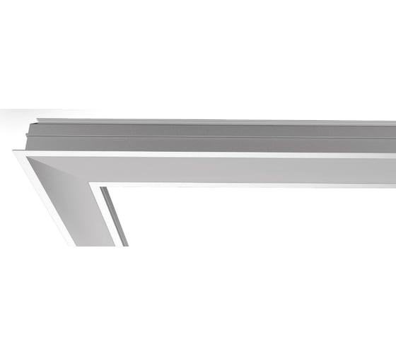 Светодиодный светильник VARTON Universal-Line L-поворот правый/левый встраиваемый 650x650x69 мм 25 Вт 3000 K IP40 металлик аварийный автономный постоянного действия V1-A1-70418-10A00-4002530