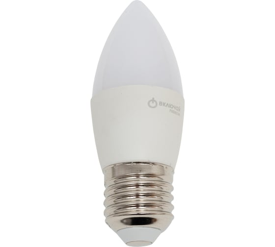 Светодиодная лампа Включай 8W E27 свеча 6500K 220V LED PREMIUM C37-8W-E27-WW 1003883