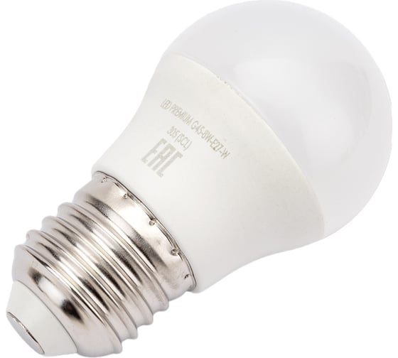 Светодиодная лампа Включай 8W E27 шарик 4000K 220V LED PREMIUM G45-8W-E27-W 1003902