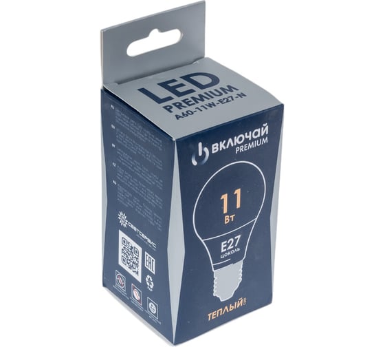 Светодиодная лампа Включай 11W E27 A60 3000K 220V LED PREMIUM А60-11W-E27-N ЛОН 1007802