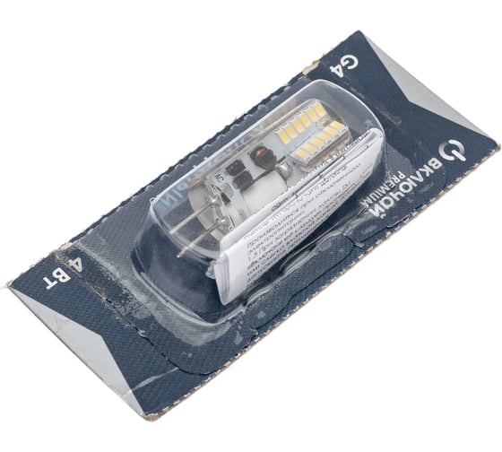 Светодиодная лампа Включай 4.0W G4 6000K 12V AC/ DC силикон 13х37 LED PREMIUM 1008047