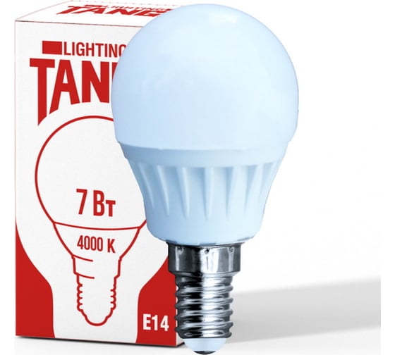 Светодиодная лампа TANGO 7W E14 шарик 4000K 220V LED G45-7W-E14-W 1004964