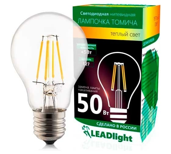 Светодиодная лампа LEADlight СА 230-5-1 E27/ 27 2700К, 9571