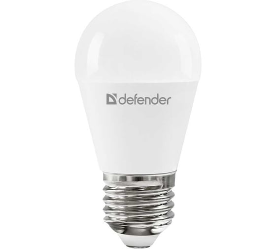 Светодиодная лампочка DEFENDER P45-12W-840-E27 шар, нейтральный белый, 1 шт. 95233 1
