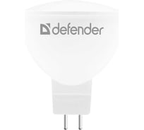 Светодиодная лампочка DEFENDER MR16-8W-830-GU5.3 софит, теплый белый, 1 шт. 95301
