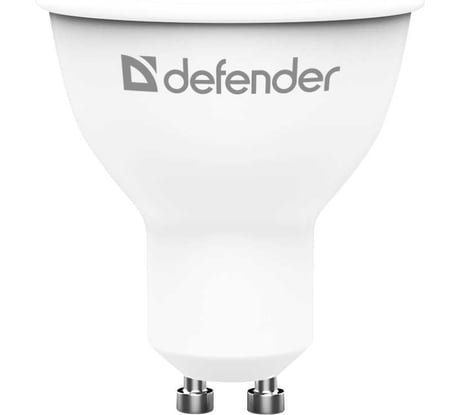 Светодиодная лампочка DEFENDER MR16-10W-840-GU10 софит, нейтральный белый, 1 шт. 95321