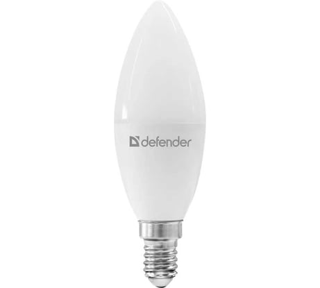 Светодиодная лампочка DEFENDER C37-12W-840-E14 свеча, нейтральный белый, 1 шт. 95127