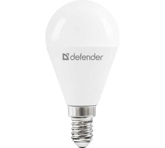 Светодиодная лампочка DEFENDER P45-12W-840-E14 шар, нейтральный белый, 1 шт. 95227 1