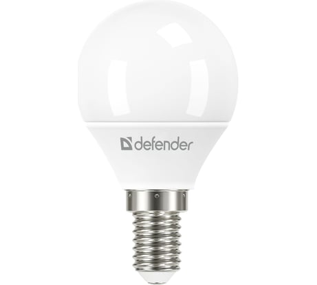 Лампочка светодиодная Defender P45-8W-865-E14 шар, холодный дневной, 1 шт. 95205