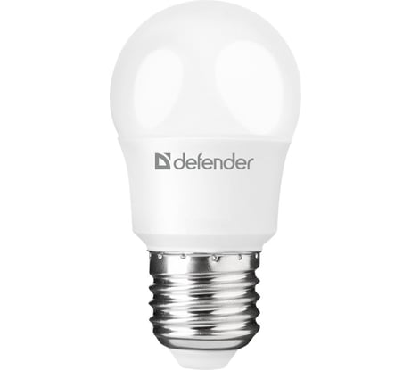 Лампочка светодиодная Defender P45-8W-830-E27 шар, теплый белый, 1 шт. 95207