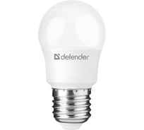 Лампочка светодиодная Defender P45-8W-840-E27 шар, нейтральный белый, 1 шт. 95209