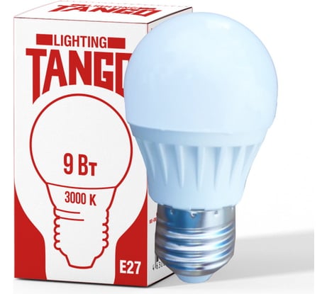 Светодиодная лампа TANGO 9W E27 шарик 3000K 220V LED G45-9W-E27-N 1003969