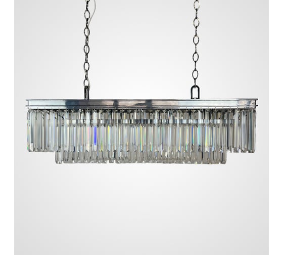 Люстра IMPERIUMLOFT RH 1920S ODEON CLEAR GLASS FRINGE chrome 100 229996-22 1