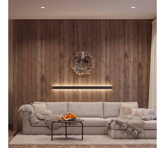 Профиль Arlight WALL-2575-DUAL-2000 ANOD BLACK 2 м 052332