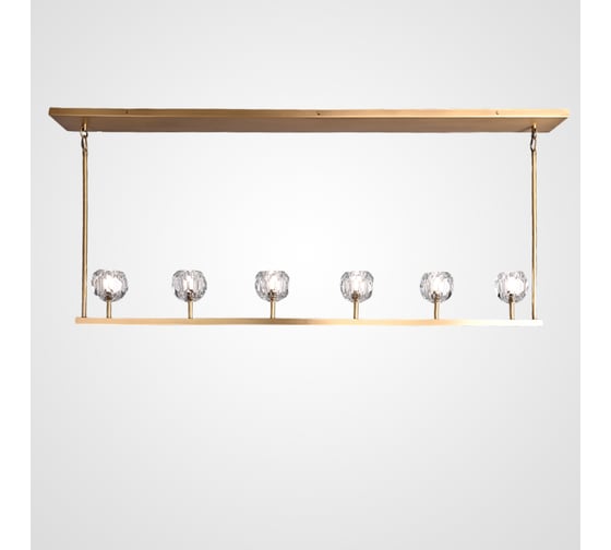Люстра IMPERIUMLOFT RH Boule De Cristal Linear Chandelier 6 Bronze 240202-22