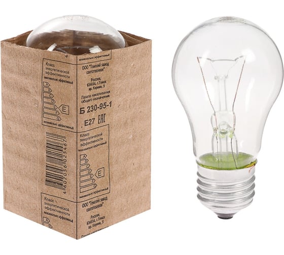 Лампа накаливания LEADlight Б 230-75-1 груша гофроманжет 4767 1