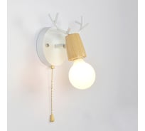 Бра IMPERIUMLOFT с рожками DEER A SWITCH White/Light wood 204237-26