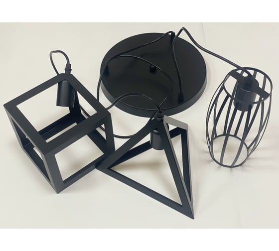 Светильник подвесной MAXLIGHT CAST 1013 BLACK, 3*E27, черный 00-00001229