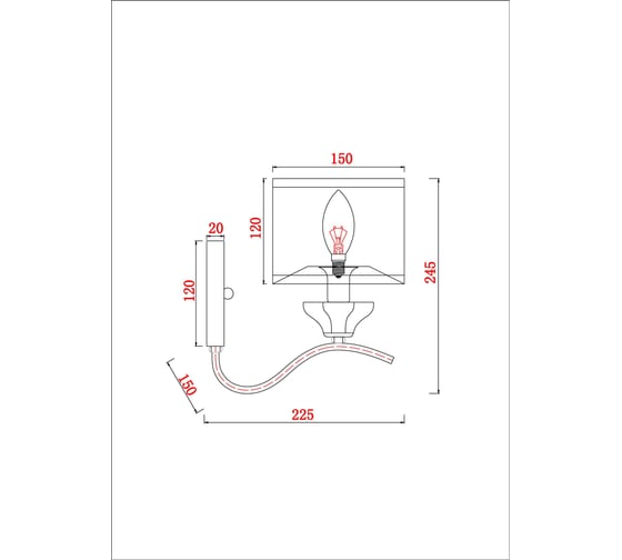Бра ARTE LAMP ALHENA A4091AP-1CC