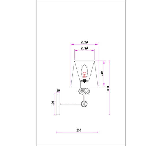 Бра ARTE LAMP BROCCA A4093AP-1AB