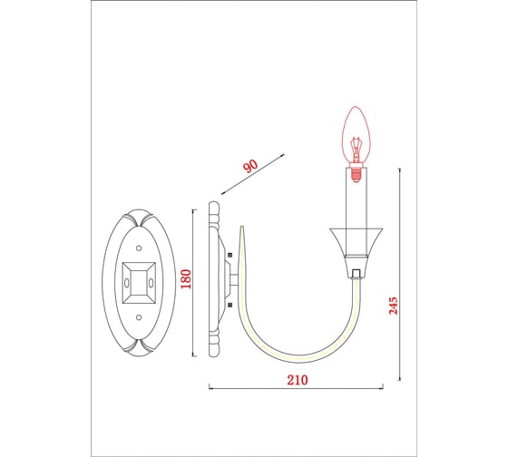 Бра ARTE LAMP COLLINETTA A4094AP-1PB