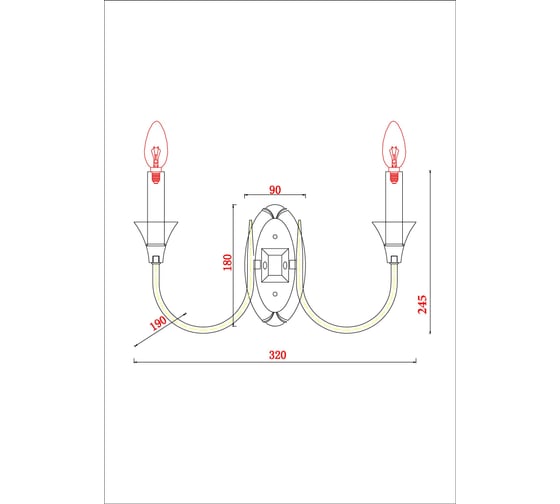 Бра ARTE LAMP COLLINETTA A4094AP-2WH