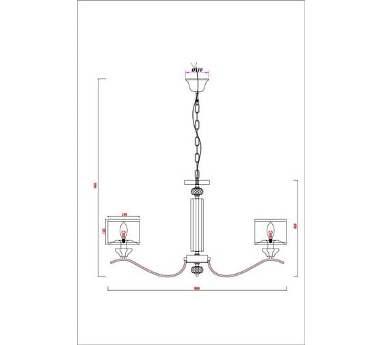 Подвесная люстра ARTE LAMP ALHENA A4091LM-8CC