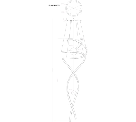Подвесная люстра ARTE LAMP EUPHORIA A2964SP-82PB