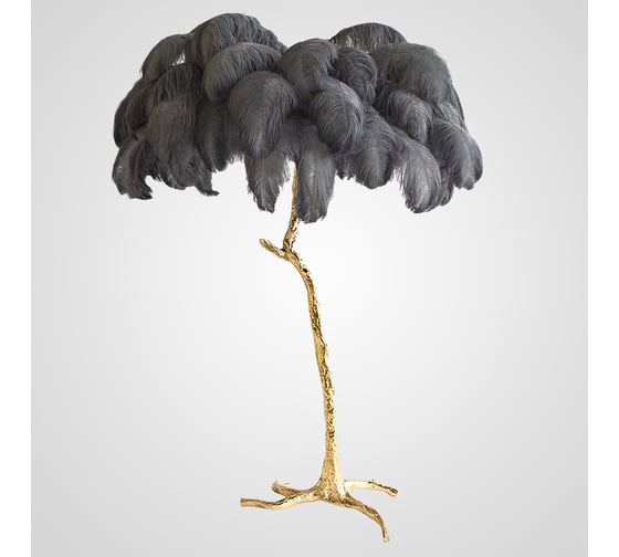 Торшер IMPERIUMLOFT страусиные перья Feather Lamp A MODERN GRAND TOUR черный 189584-22