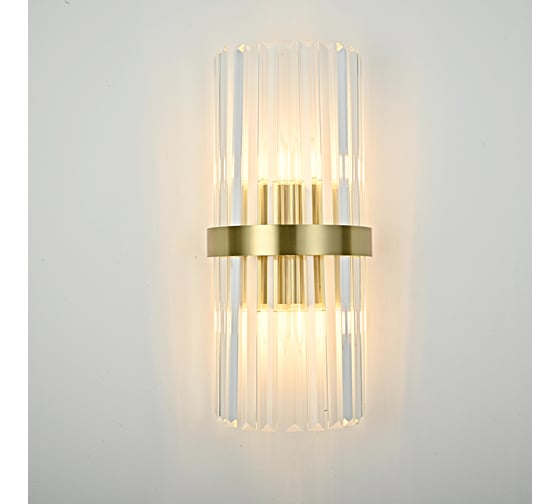 Бра IMPERIUMLOFT Odeon Clear Glass Gold metal Wall Lamp 147727-22